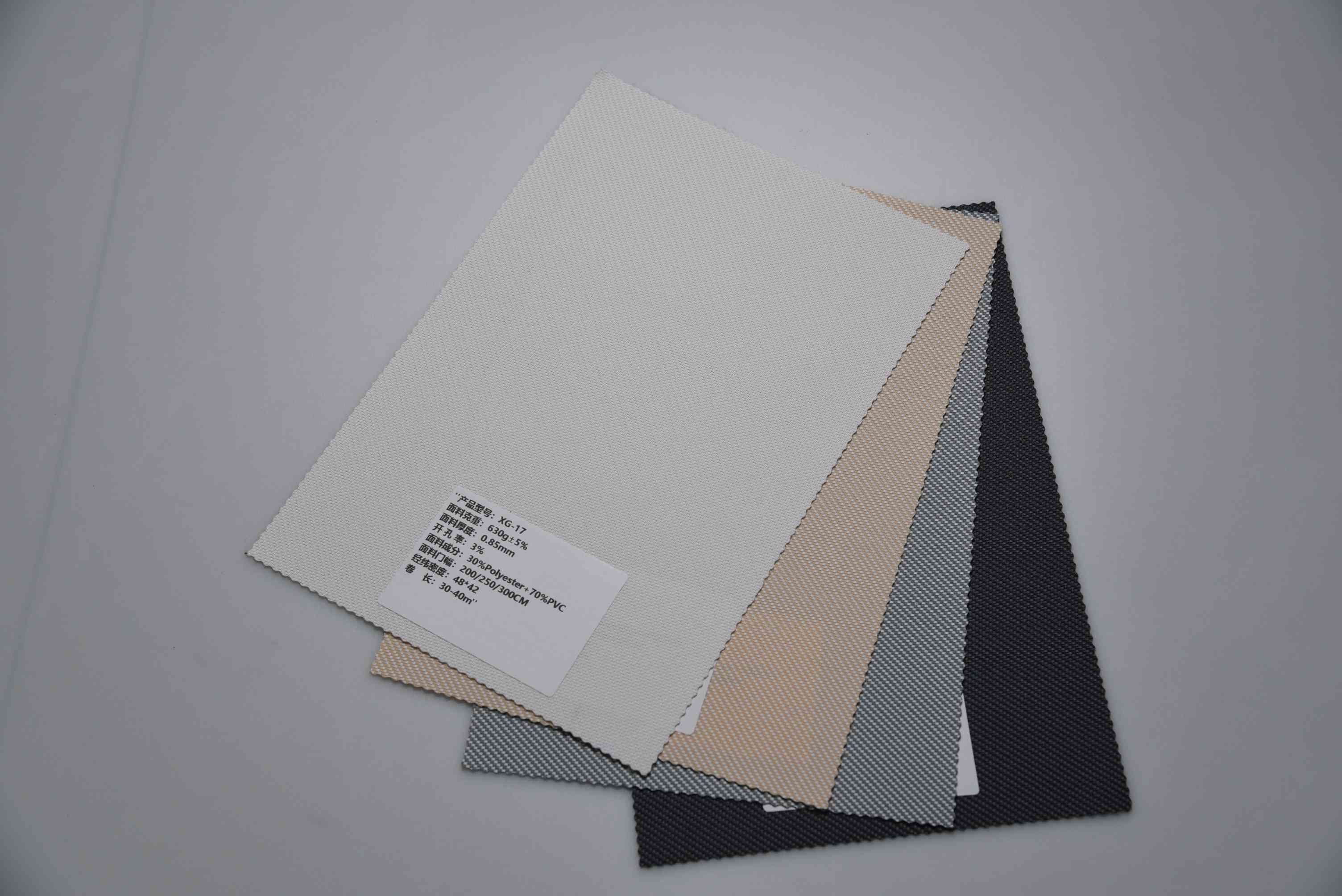 3% 聚酯纤维阳光面料（Polyester fiber sunshine fabric with 3 % opening ratio）